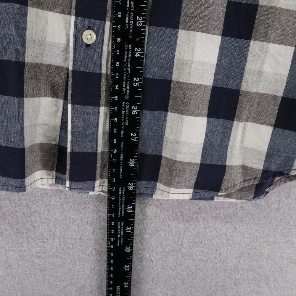 Banana Republic Shirt Mens Large Soft Wash Standard Fit Button Blue Long‎ Sleeve